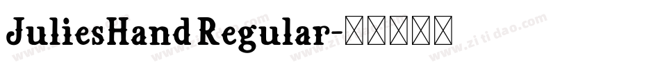JuliesHand Regular字体转换